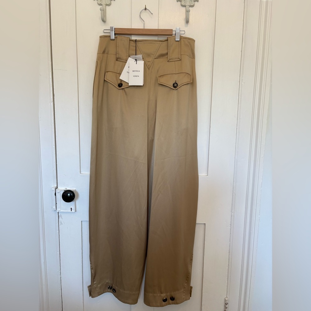 Bottega Veneta Beige Wide Leg Trousers